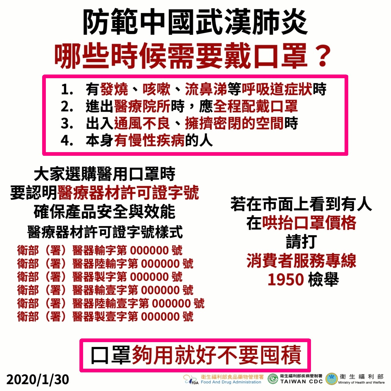 1090130口罩夠用就好